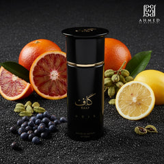 Kaaf Noir Eau de Parfum/Extrait de Parfum 100 ml (3.4 fl oz) – Ahmed Al Maghribi – Unisex Citrus Aromatic Woody Fragrance