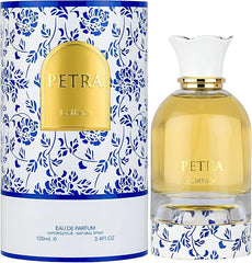 Lattafa Petra - Fruity, Gourmand, Floral, Musky - Eau de Parfum for Unisex, 3.4 Ounce / 100 ml