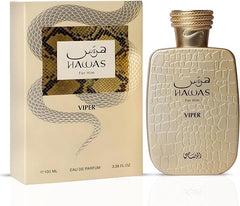 Rasasi Hawas Viper for Men Eau de Parfum, 3.4 Ounce