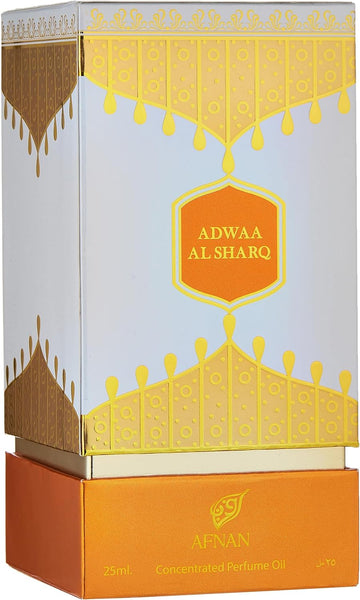 Afnan Adwaa Al Sharq Concentrated Perfume Oil - Luxurious and Mesmerizing Scent - Unisex Perfume - Suitable for Any Occasion - Great as Gift - 25ml