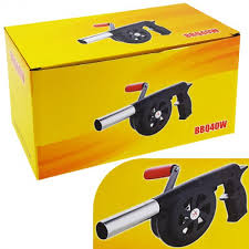 FIVE BEE Upgrade Portable Mini Hand Crank Fan Air Blower, Manual Grill Fire Starter Flame Exciter for BBQ Picnic Outdoor Camping Hiking Cooking Tool (Black)