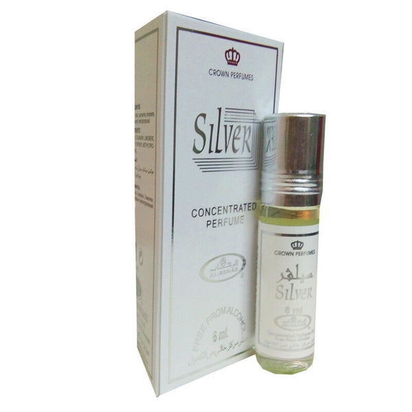 Silver by Al rehab Floral Vanilla Musky Perfume Oil 6ml Roll On Single Bottle