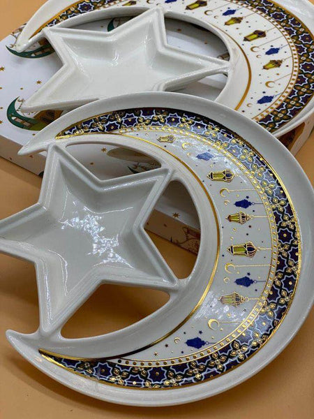 2 pc set plates Ramadan Design