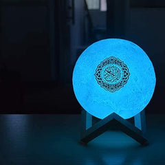 Bluetooth Quran Speaker Moon LED Night Light ,Smart APP Control Bluetooth Speaker with Bluetooth Remote & Mobile App, Portable Quran, Multi Language