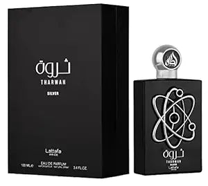Lattafa Perfumes Tharwah Silver for Unisex Eau de Parfum Spray, 3.4 Ounce