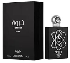 Lattafa Perfumes Tharwah Silver for Unisex Eau de Parfum Spray, 3.4 Ounce