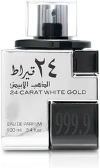 Lattafa 24 Carat White Gold for Unisex Eau de Parfum Spray, 3.4 Ounce