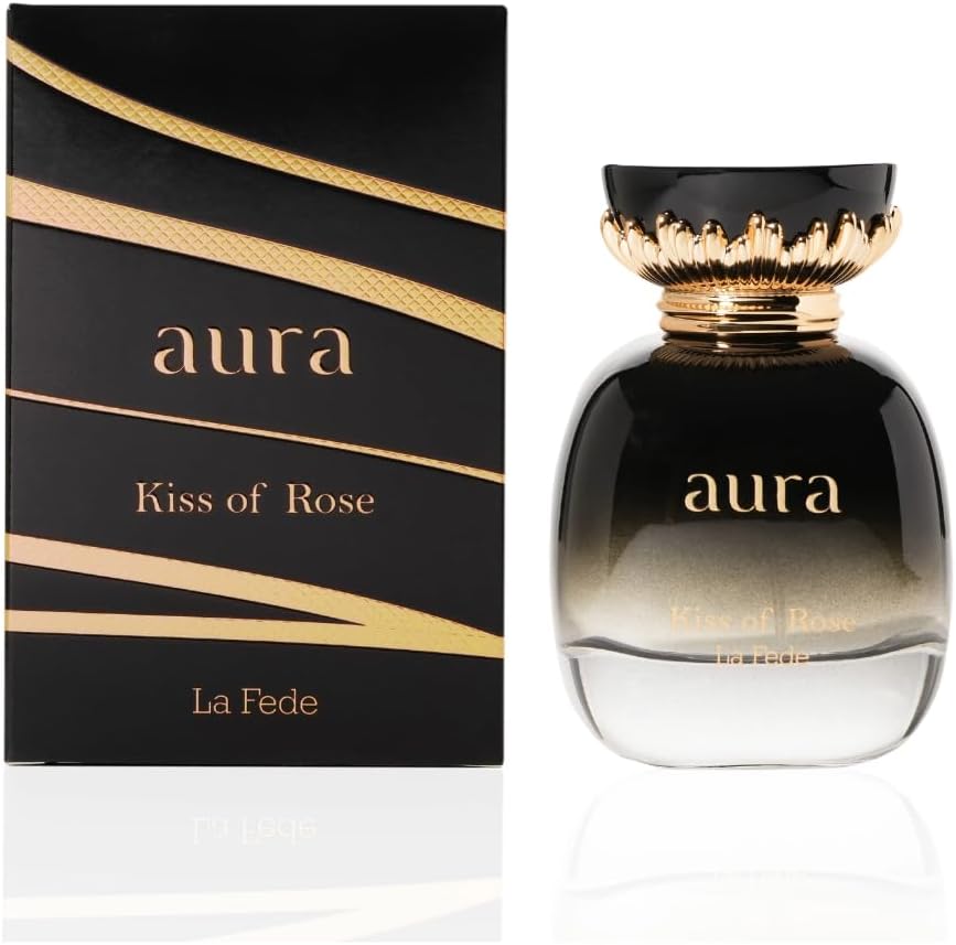 Khadlaj La Fede Aura Kiss of Rose Eau de Parfum Spray for Women, 3.4 Ounce / 100 ml