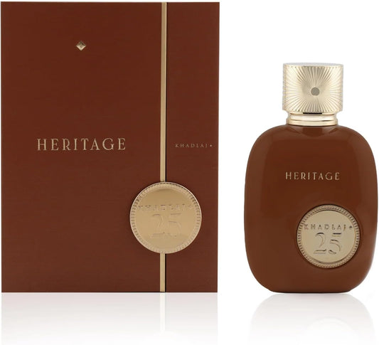 Khadlaj 25 Heritage for Unisex Eau De Parfum Spray, 3.4 Ounce