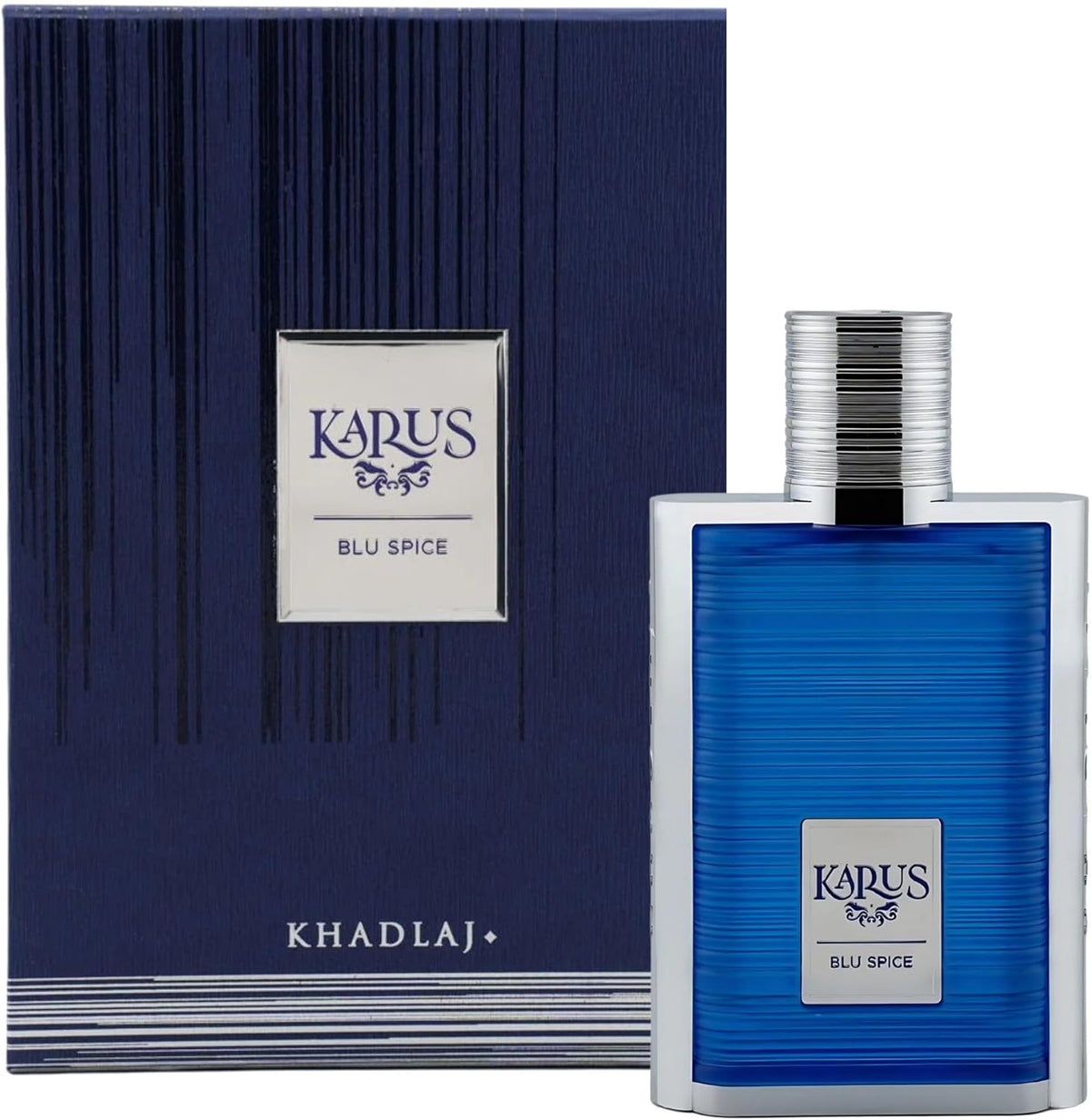 Khadlaj Karus Blu Spice for Unisex Eau De Parfum Spray, 3.4 Ounce