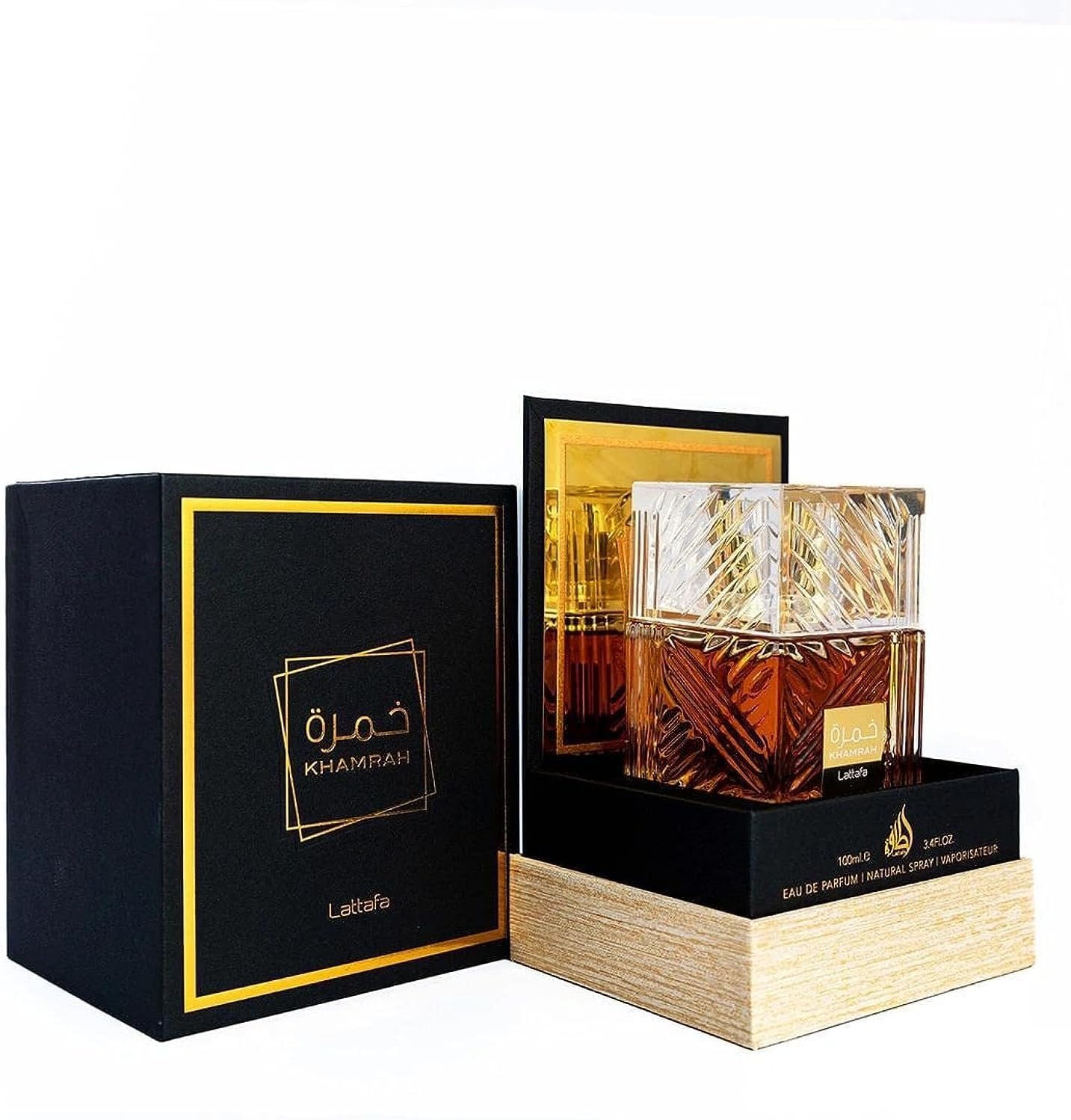 Lattafa Khamrah for Unisex Eau de Parfum Spray, 3.4 Ounce