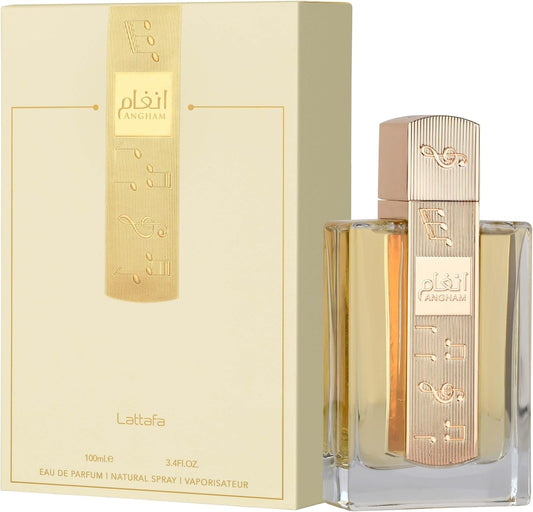 Lattafa Angham Eau de Parfum Spray for Unisex, 3.4 Ounce