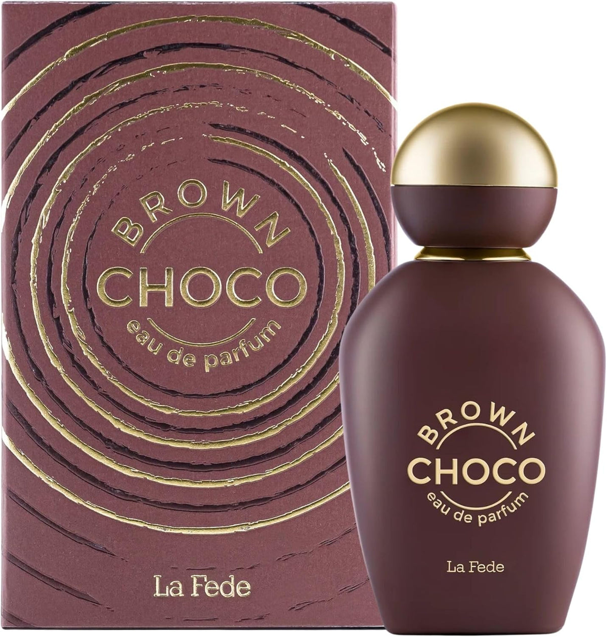 Khadlaj La Fede Choco Brown Eau de Parfum Spray for Unisex, 3.4 Ounce / 100 ml