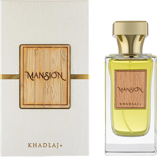 Khadlaj Mansion – Gourmand, Woody, Amber, Floral – Eau de Parfum Spray Long-Lasting Fragrance Unisex, 3.4 Ounce / 100m