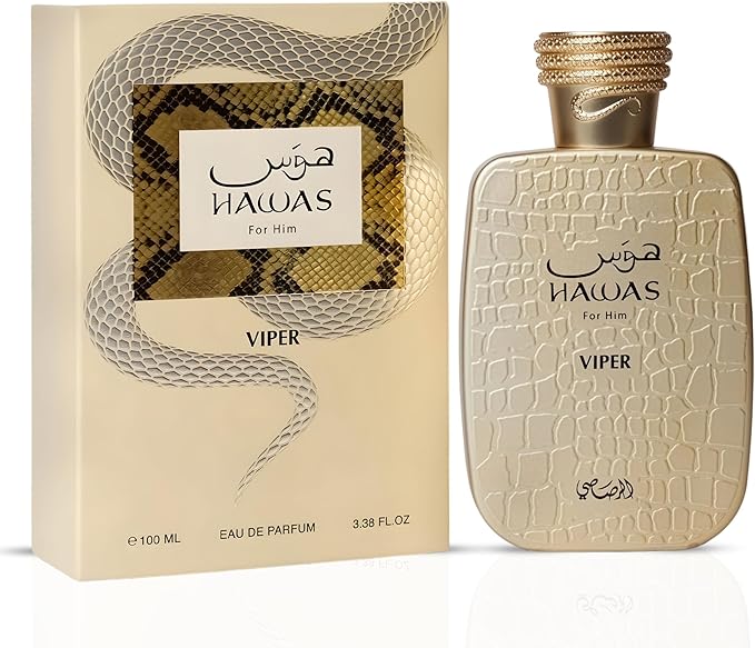 Rasasi Hawas Viper for Men Eau de Parfum, 3.4 Ounce