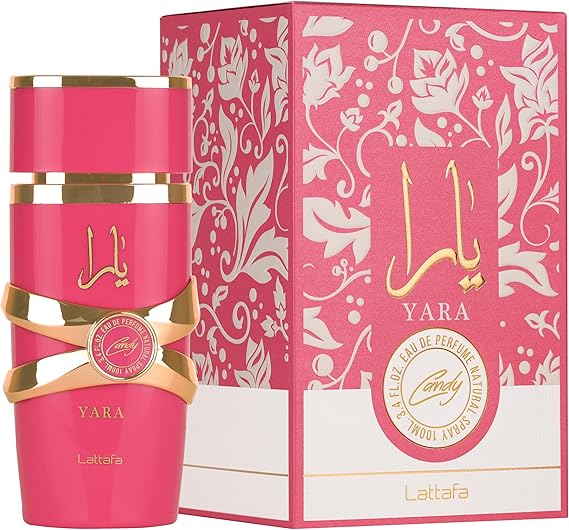 Lattafa Yara Candy for Women Eau de Parfum Spray, 3.4 Ounce / 100 ml