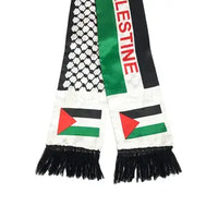 Double Side Palestine Shawl Palestine Flag Custom Scarf Palestine National Day Scarf Printing Satin Palestinian Scarf