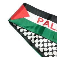 Double Side Palestine Shawl Palestine Flag Custom Scarf Palestine National Day Scarf Printing Satin Palestinian Scarf