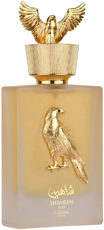 Shaheen Gold for Unisex Eau de Parfum Spray, 3.4 Ounce from Lattafa