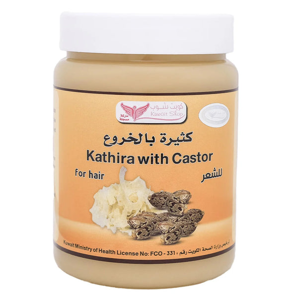 Kathira with castor for hair