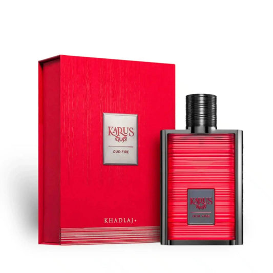 Khadlaj Karus Oud Fire for Unisex Eau De Parfum Spray, 3.4 Ounce
