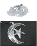 LED Star Curtain Lights, 138 LED Moon Star String Light good for Ramadan