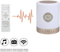 Portable Bluetooth Speaker with LED Lamp Color Change Wireless Remote Control Bluetooth Quran Speaker with 8G TF Card