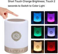 Portable Bluetooth Speaker with LED Lamp Color Change Wireless Remote Control Bluetooth Quran Speaker with 8G TF Card