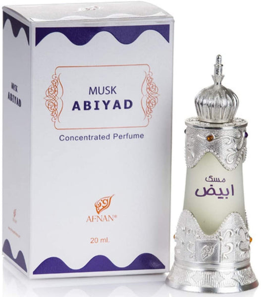 Musk Abiyad by Afnan Perfumes for Unisex - Concentrated Oil, 20ml